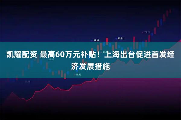 凯耀配资 最高60万元补贴！上海出台促进首发经济发展措施